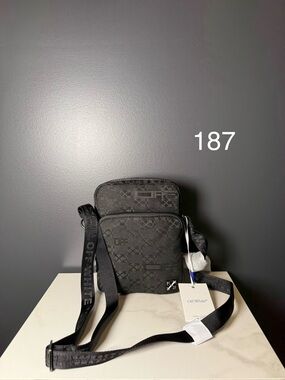 Off-White Black Monogram Mini Messenger Crossbody